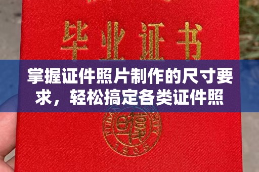 阳曲掌握证件照片制作的尺寸要求，轻松搞定各类证件照